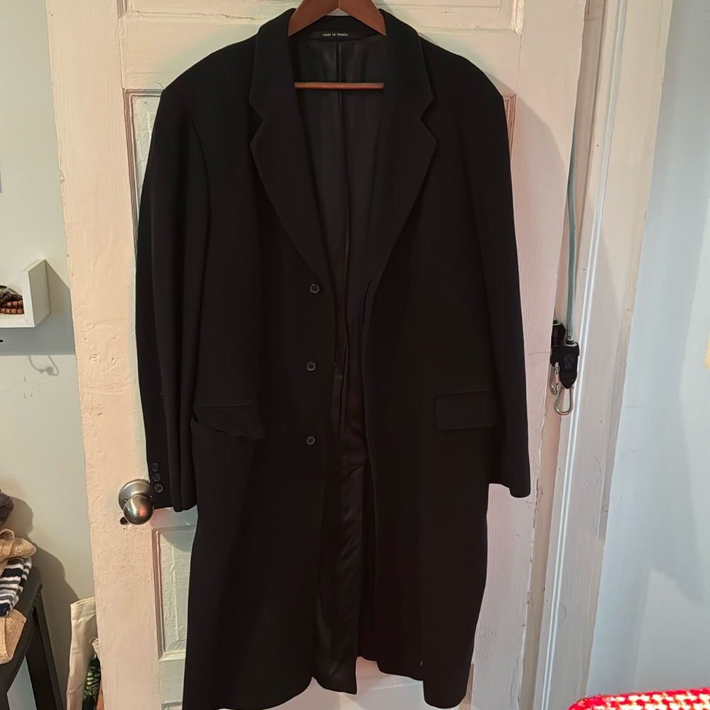 Ted Lapidus Paris, Vintage cashmere wool long coat, made in France incredible!!